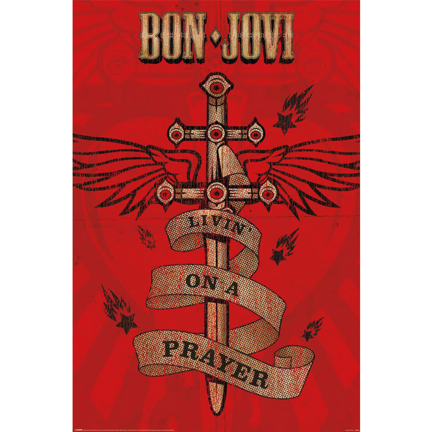 Poster - Bon Jovi: Livin' On A Prayer