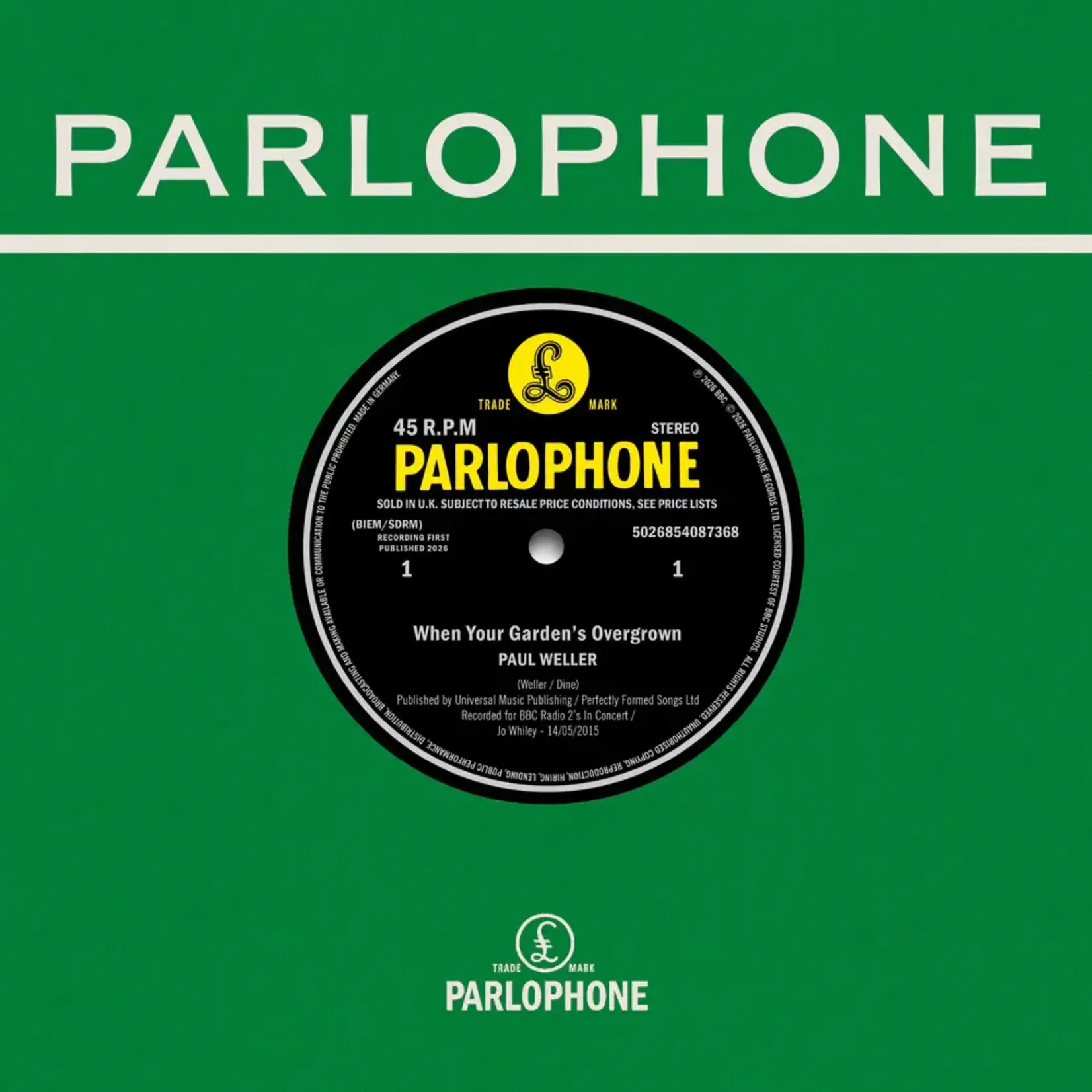 Paul Weller - When Your Garden's Overgrown/Boy About Town [7"] (RSD2026)