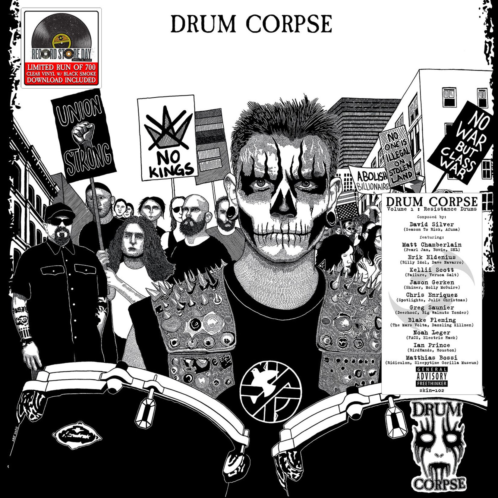 Drum Corpse - Drum Corpse Vol. 1: Resistance Drums (Clear/Black Vinyl) [LP] (RSD2026)