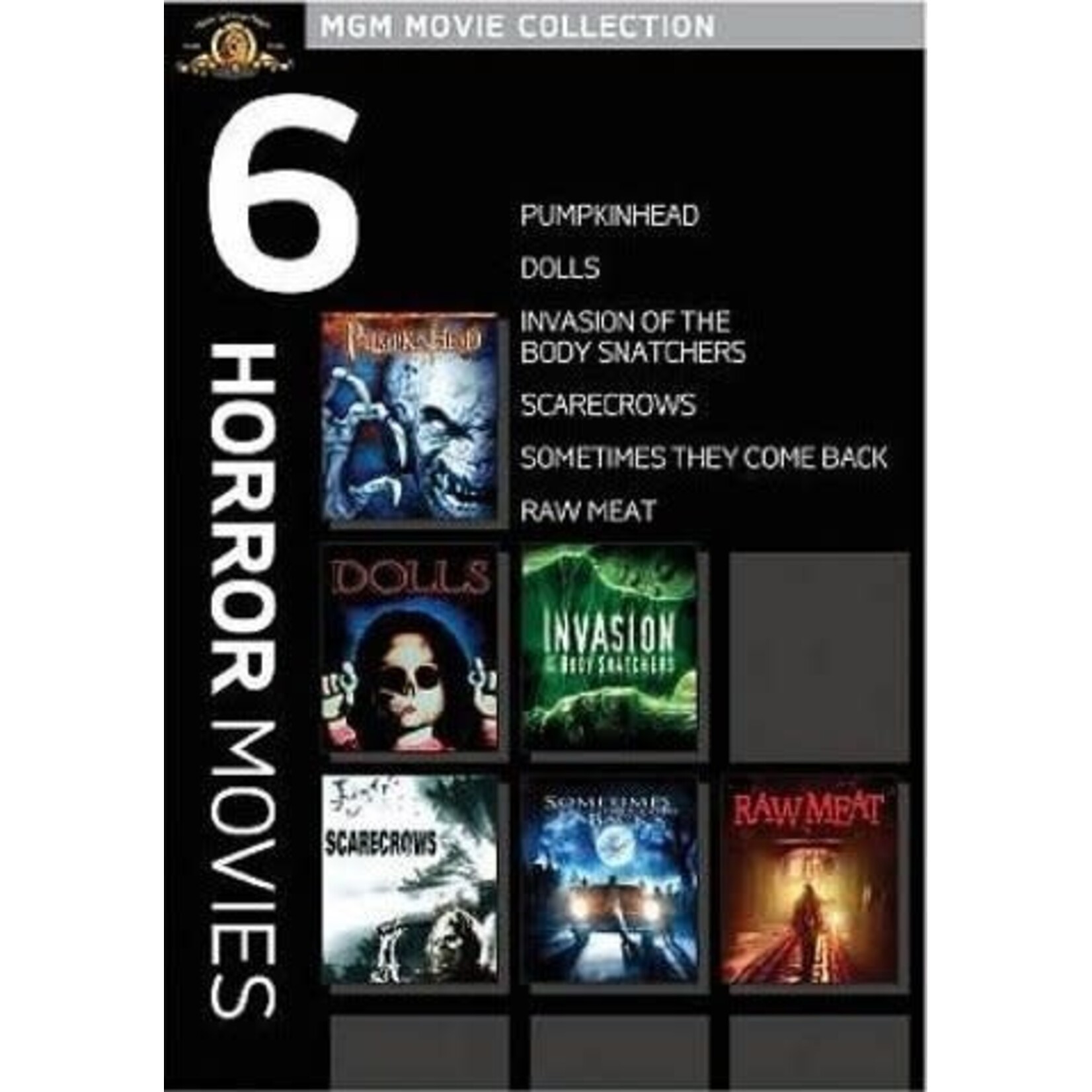 Pumpkins/Dolls/Invasion Of The Body Snatchers/Scarecrows/Sometimes They Come Back/Raw Meat - MGM Movie Collection: 6 Horror Movies [USED 3DVD]
