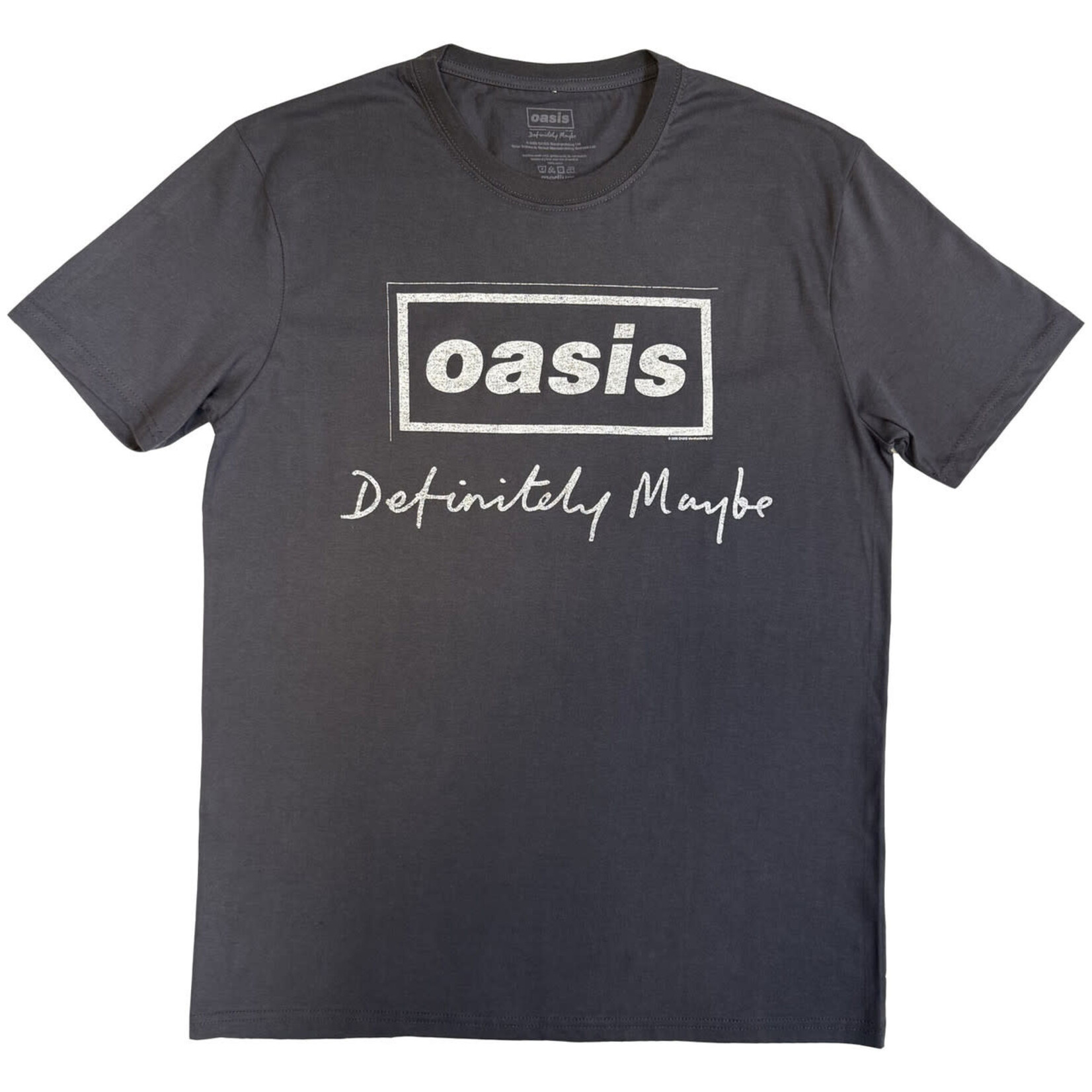 Oasis - Definitely Maybe Distressed Text Logo