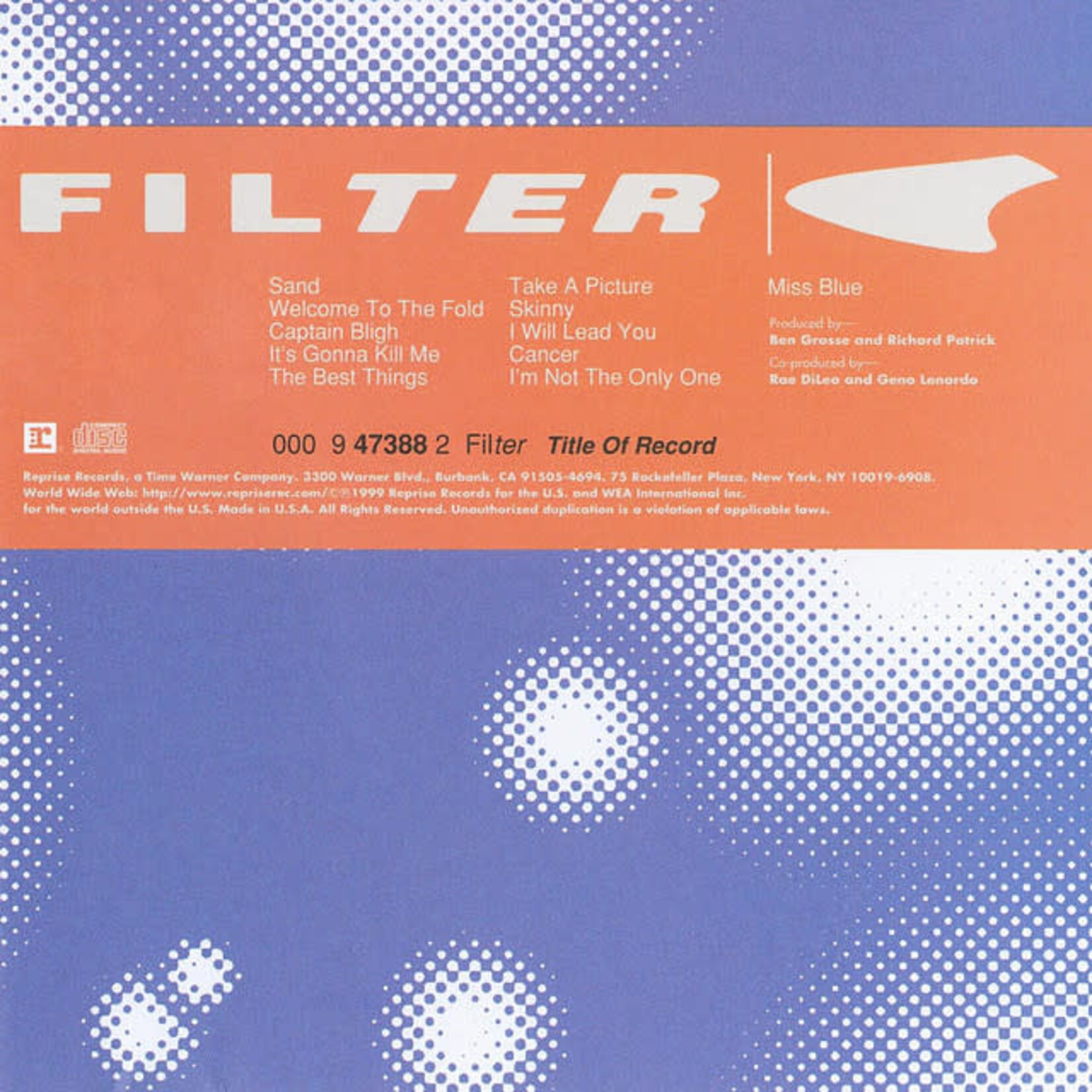 Filter - Title Of Record [USED CD]