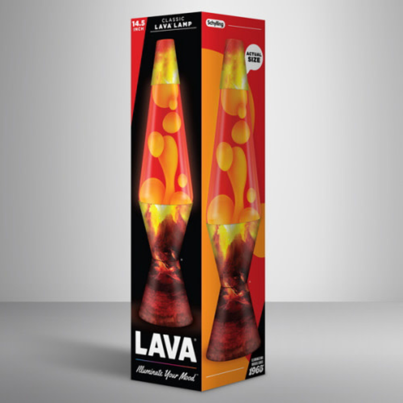 Lava Lamp - 14.5" Erupting Crater Yellow/Red