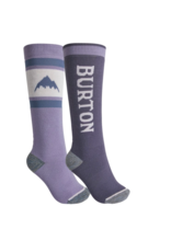 BURTON Burton Women's Weekend Midweight Socks 2 Pack Foxglove Violet/Folkstone Gray 2022