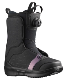 Salomon Women's Pearl Boa Snowboard Boots Black/Black/Royal Lilac 2022
