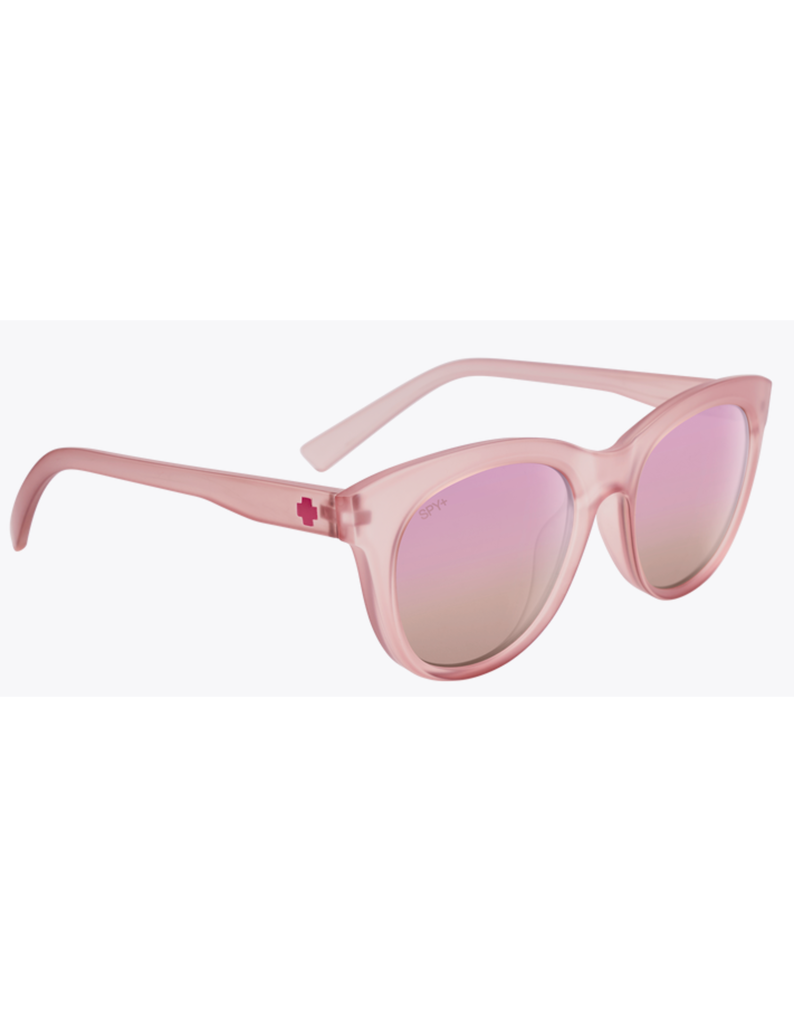 Spy Boundless Matte Translucent Rose Sunglasses with Bronze Rose Quartz Spectra Mirror Lens