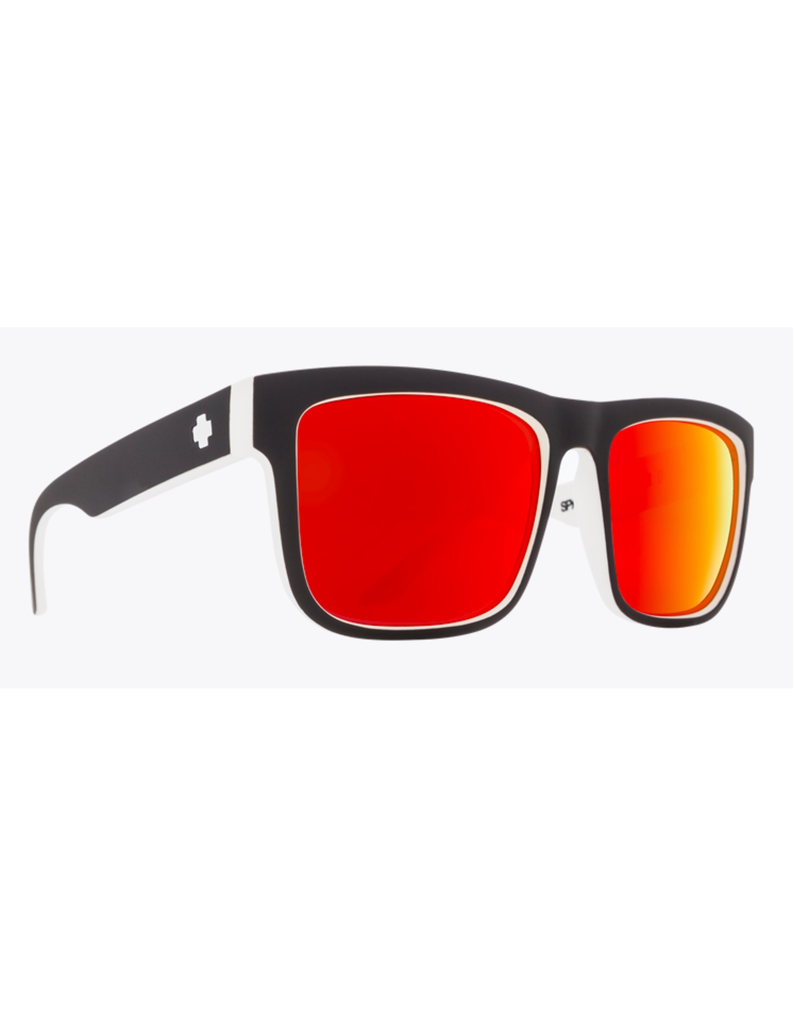 Spy Discord Whitewall Sunglasses with Happy Gray Green Red Spectra Mirror Lens