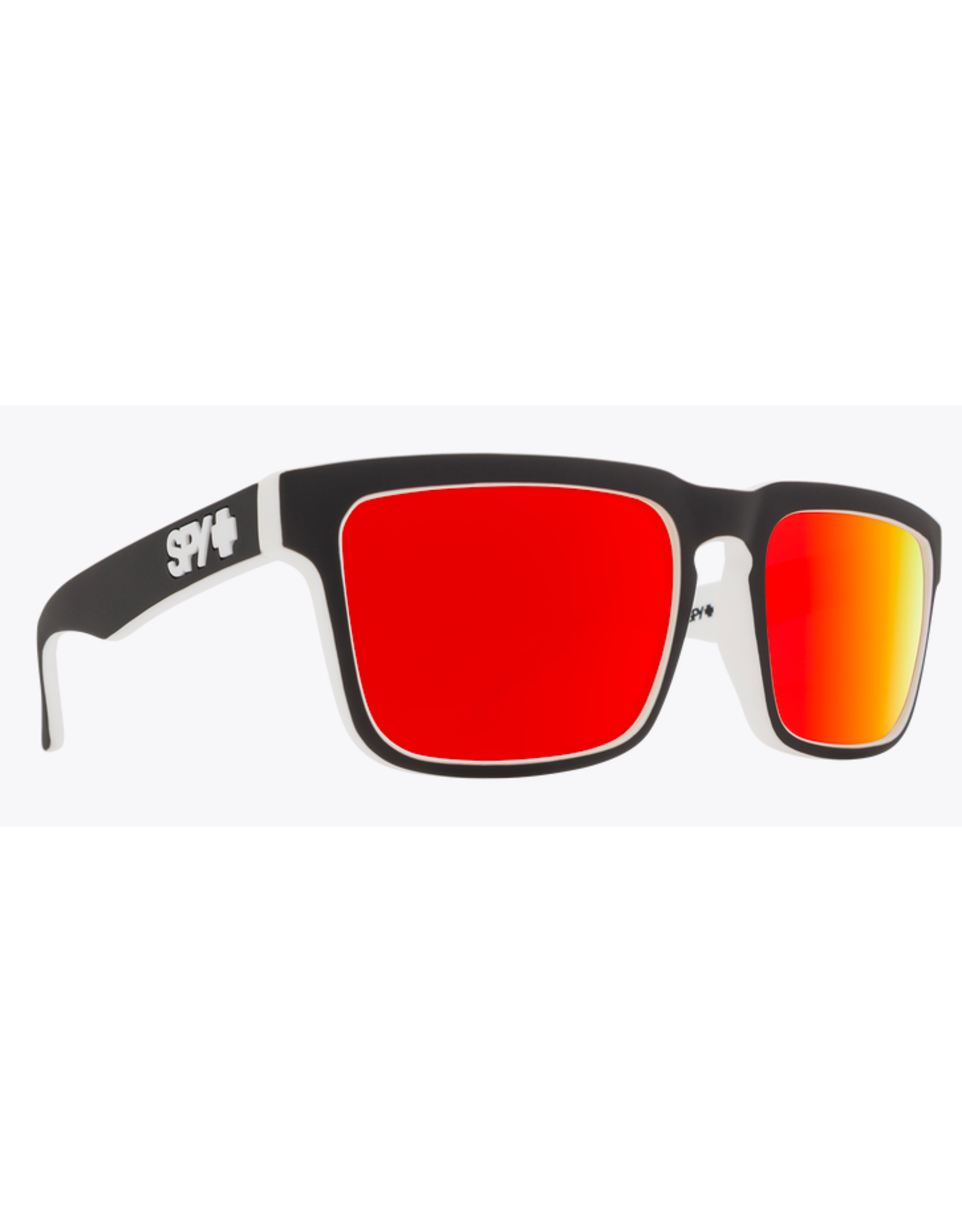 Spy Helm Whitewall Sunglasses with Happy Gray Green Red Spectra Mirror Lens