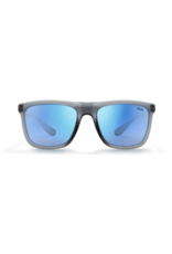 Zeal Boone Matte Smoke Sunglasses with Horizon Blue Polarized Lens