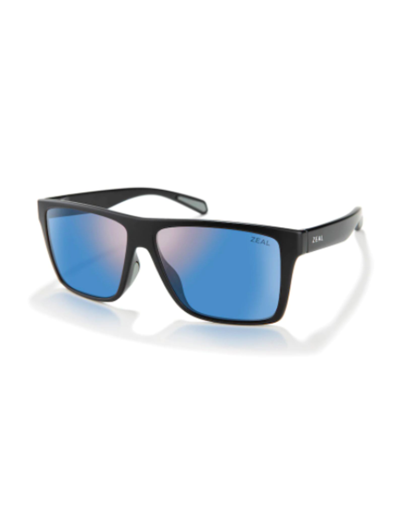 Zeal Cam Matte Black Sunglasses with Horizon Blue Polarized Lens