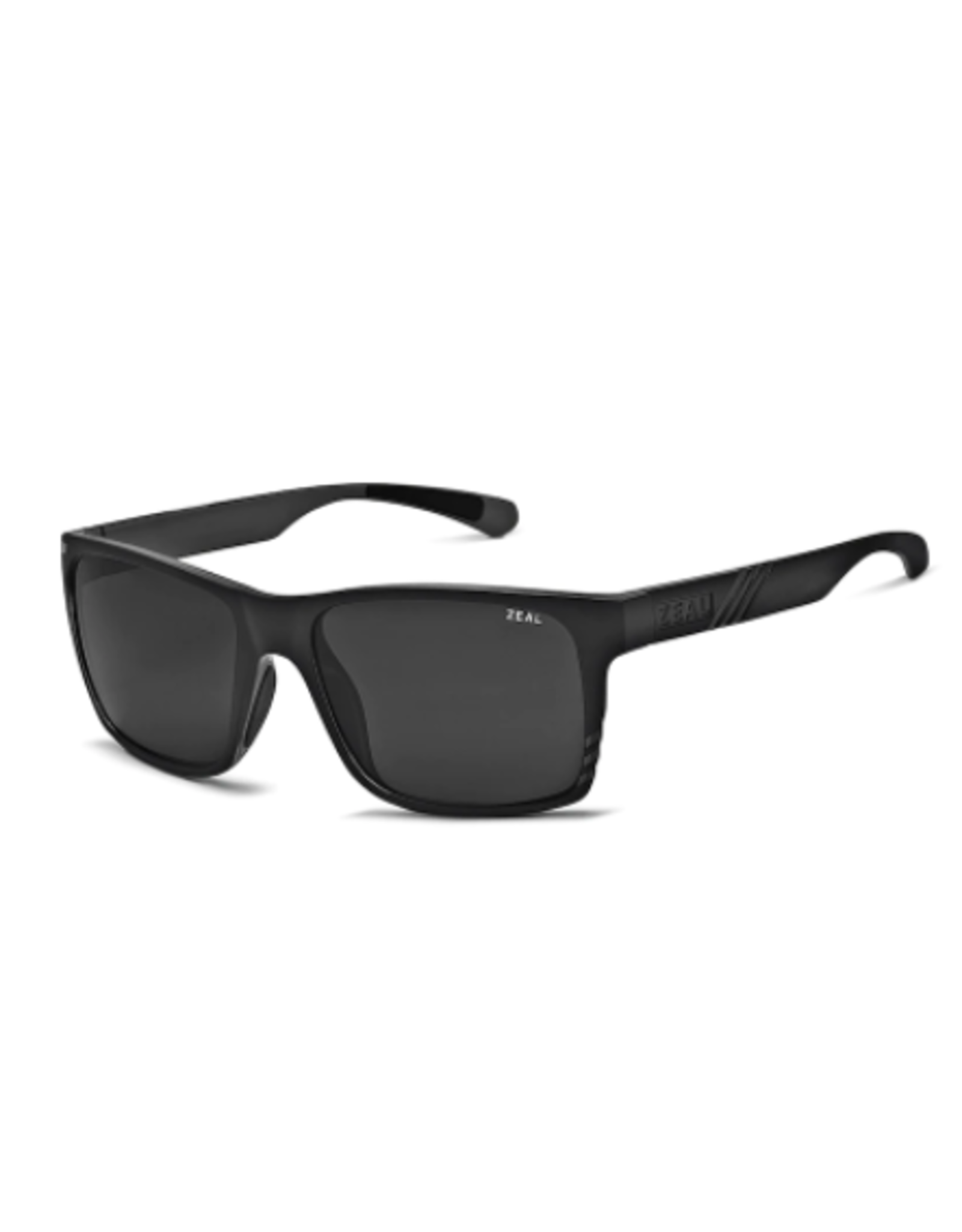 Zeal Brewer Matte Black Sunglasses with Dark Grey Polarized Lens