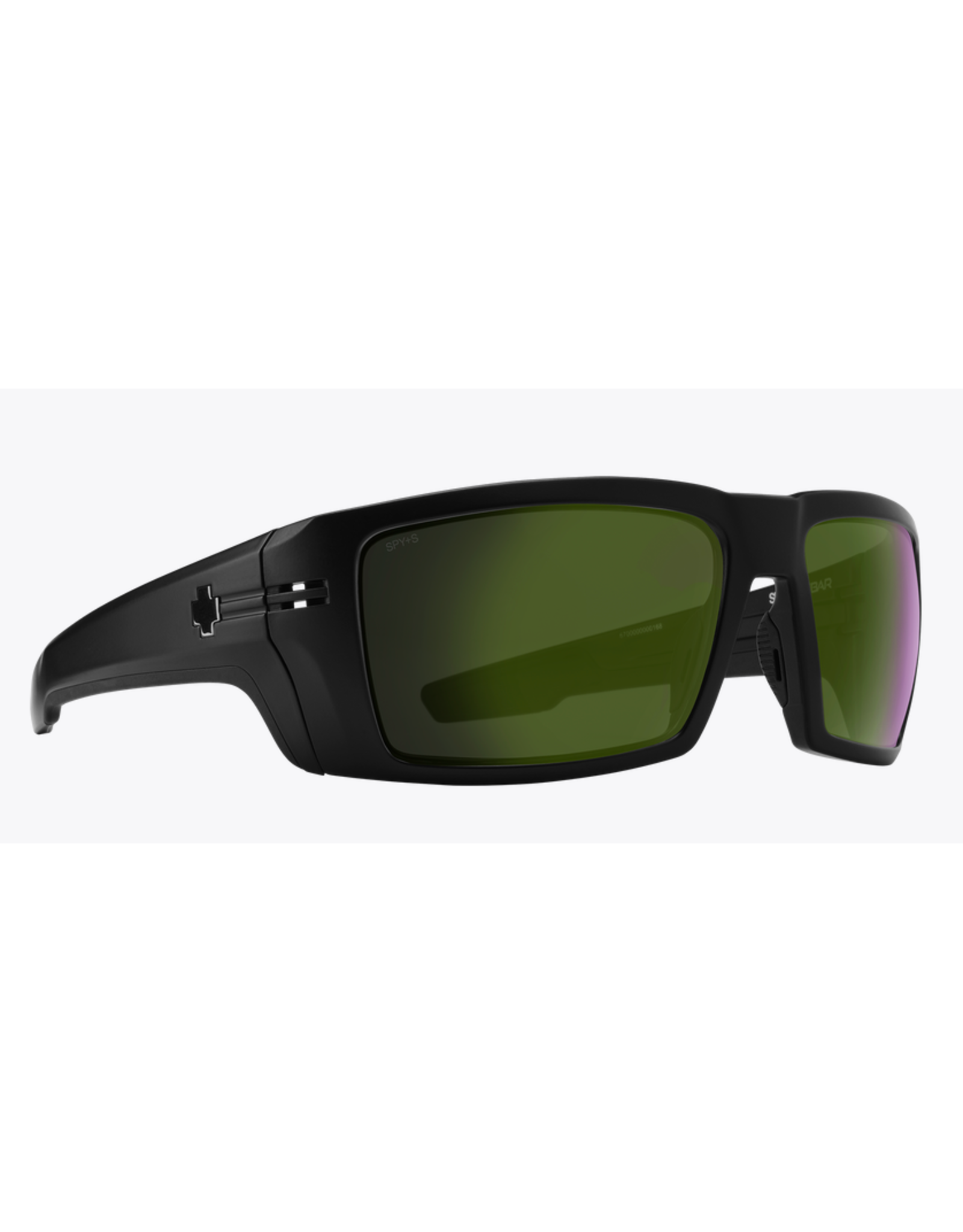Spy Rebar ANSI Matte Black Sunglasses with Happy Bronze Polarized Olive Spectra Mirror Lens