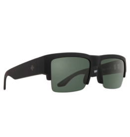 Spy Cyrus 5050 Soft Matte Black Sunglasses with Happy Grey Green Polarized Lens