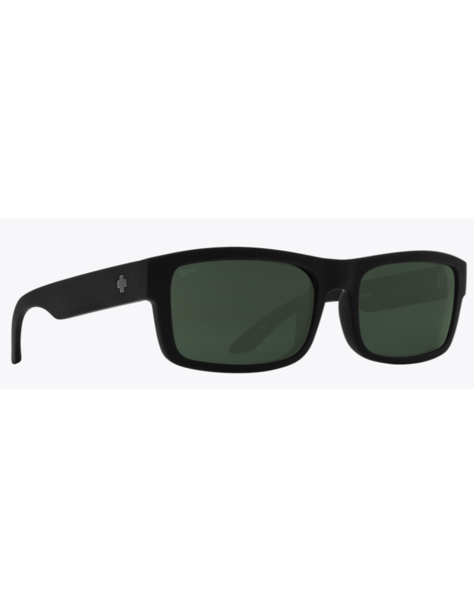 Spy Discord Lite Soft Matte Black Sunglasses with Happy Grey Green Polarized Lens