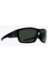 Spy Dirty Mo Tech Soft Matte Black Sunglasses with Happy Dark Grey Green/Dark Blue Spectra Mirror Lens