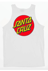 Santa Cruz Men's Classic Dot Tank White