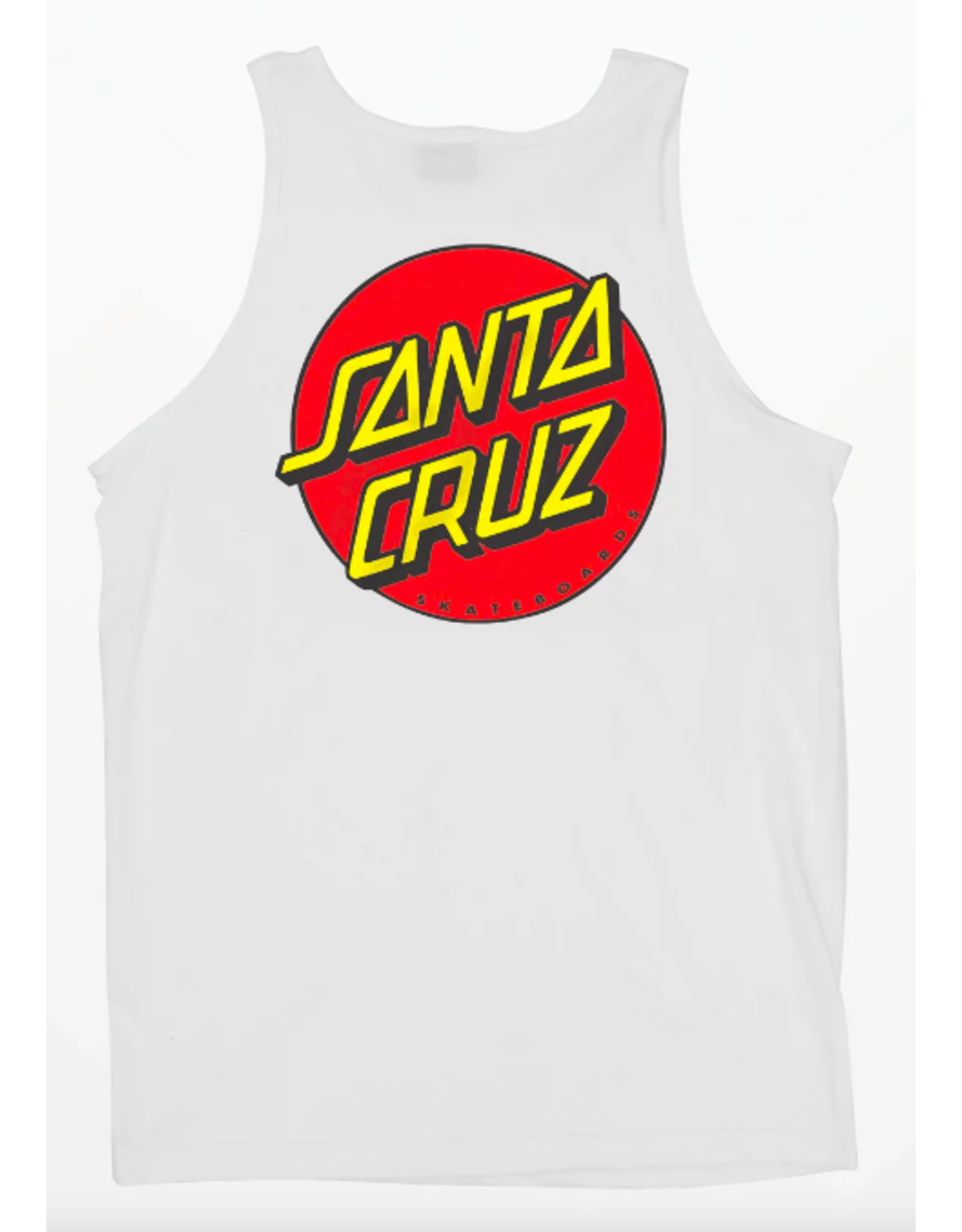 Santa Cruz Men's Classic Dot Tank White