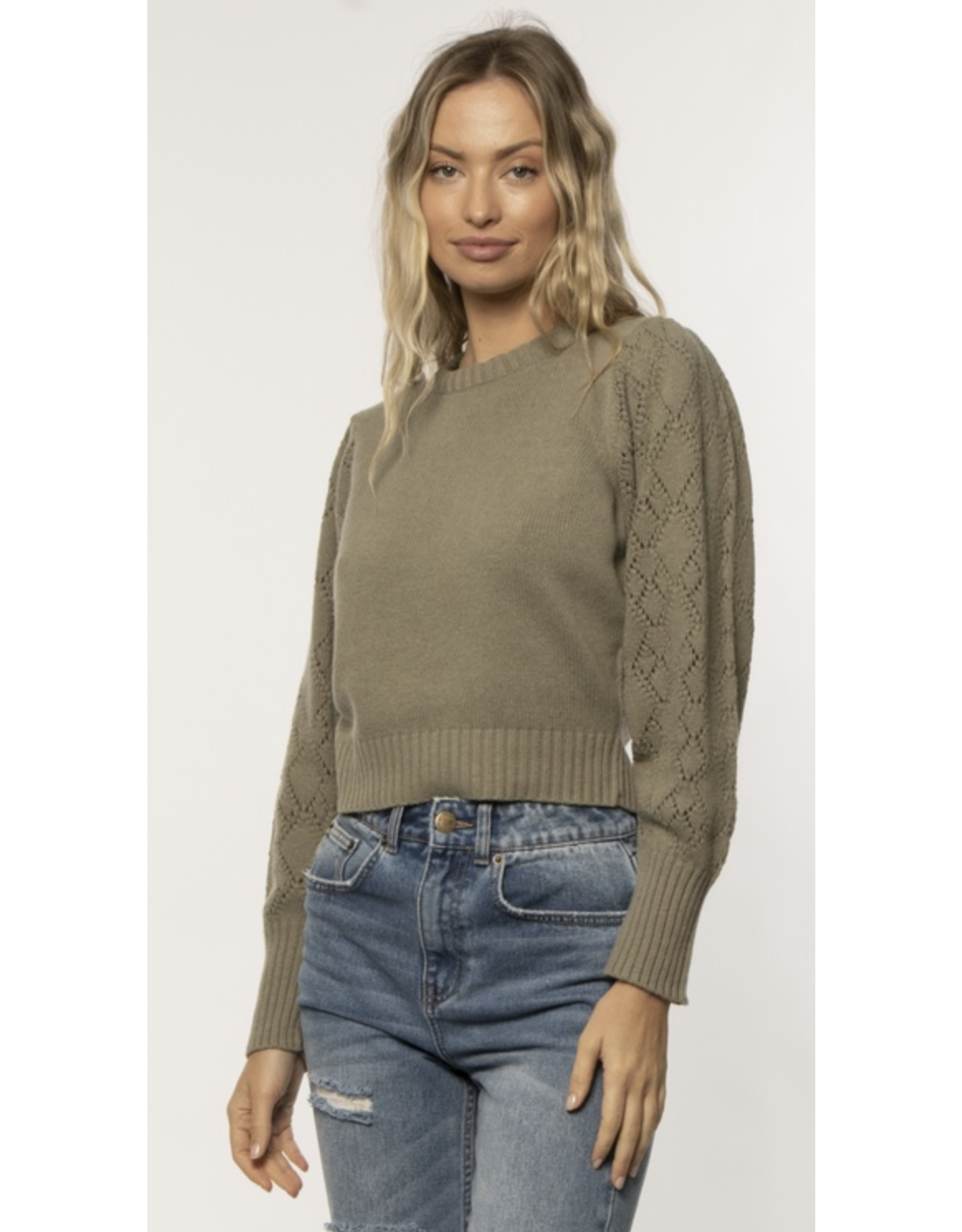 Amuse Women's Noha Long Sleeve Sweater Willow