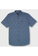 Volcom Men's Salford Short Sleeve Shirt Marina Blue