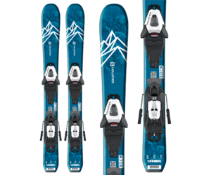 Salomon L QST Jr XS Skis with C5 GW J75 Ski Bindings 2023