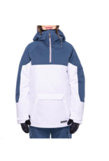 686 Women's Upton Insulated Anorak Jacket White Colourblock 2023