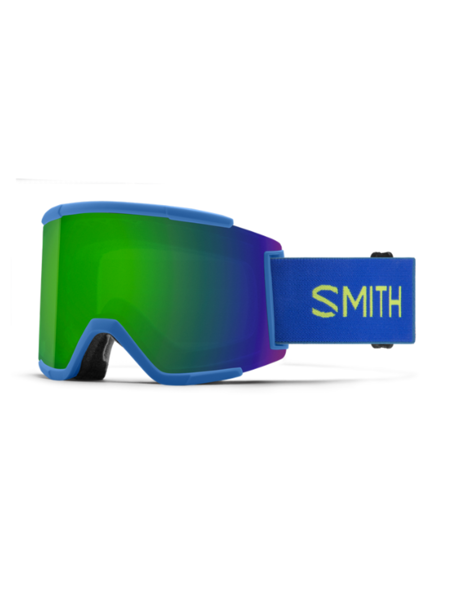 Smith Squad XL Low Bridge Fit Electric Blue Goggles+ChromaPop Sun Green