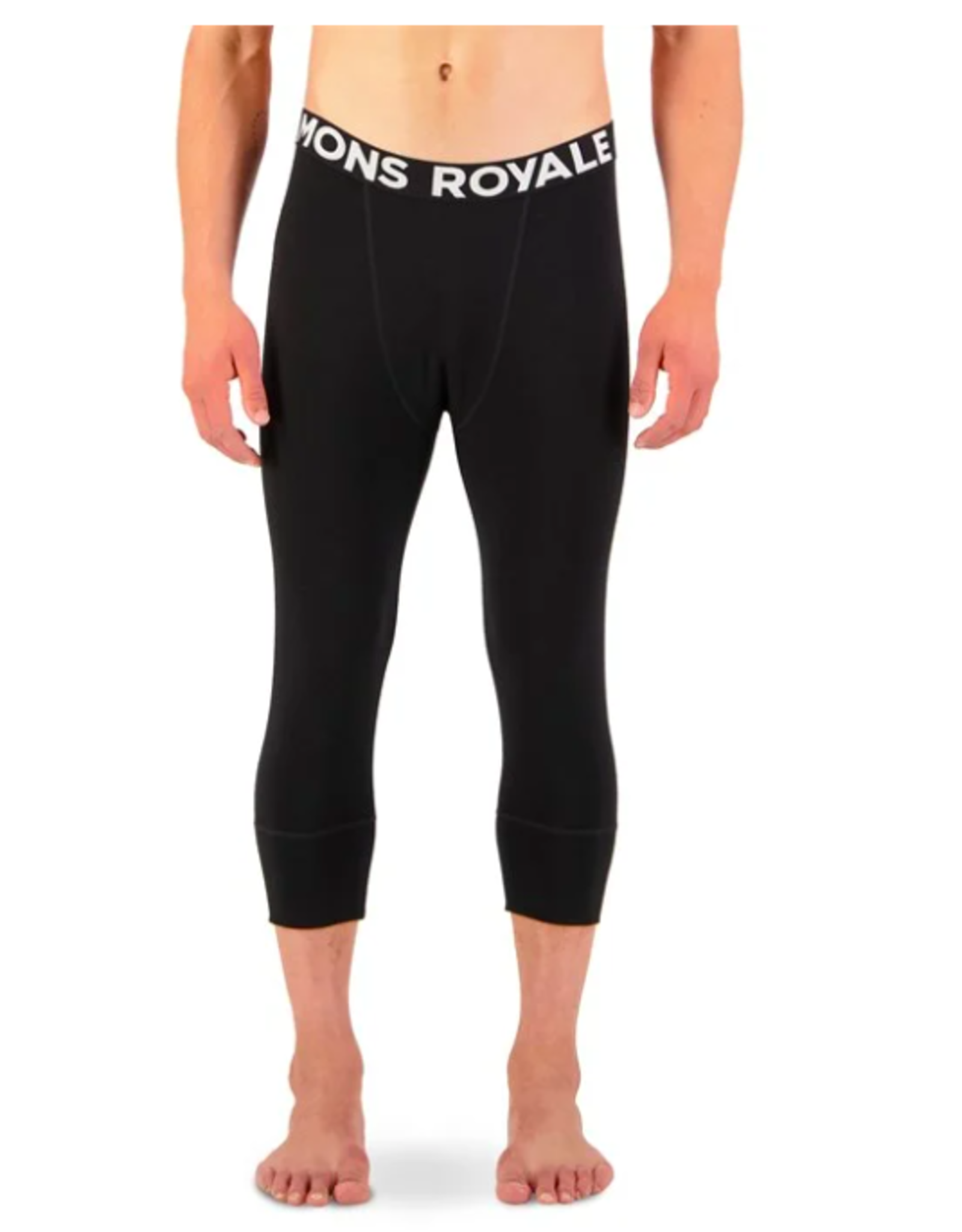 MONS ROYALE Mons Royale Men's Cascade Flex 200 3/4 Legging Logo Black 2023