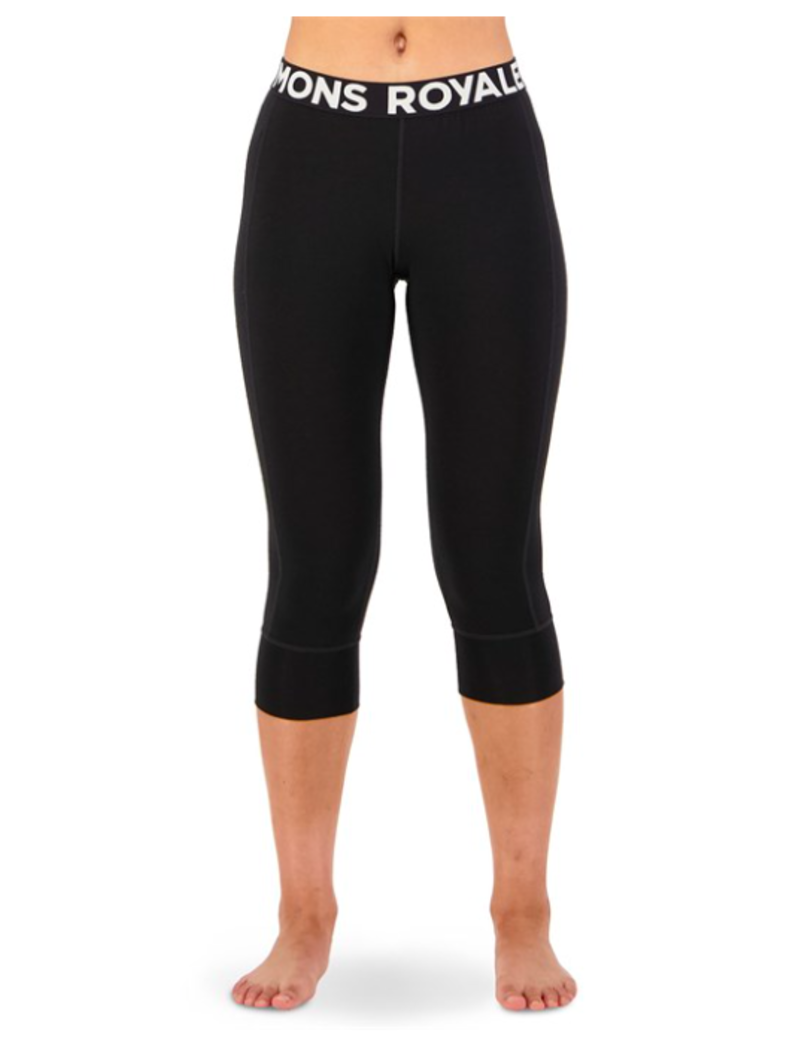 Mons Royale Women's Cascade Flex 200 3/4 Legging Logo Black 2023 - Coastal  Riders