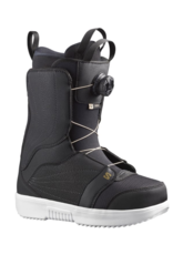 Salomon Women's Pearl Boa Snowboard Boots Black/White/Gold 2023