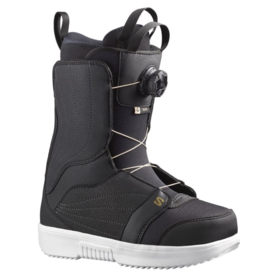 Salomon Women's Pearl Boa Snowboard Boots Black/White/Gold 2023