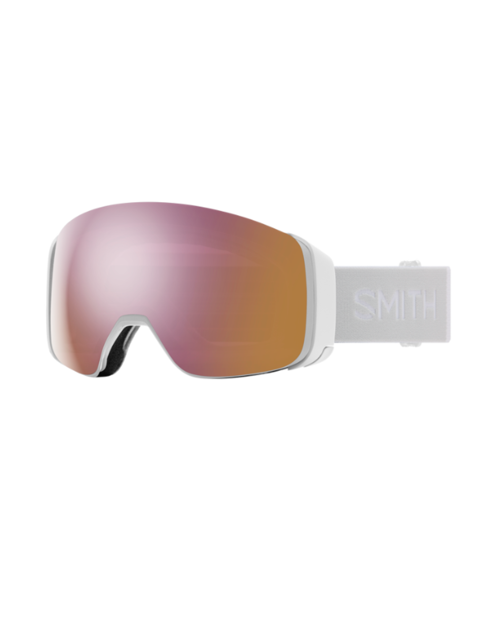 SMITH Smith 4D Mag Low Bridge Fit White Vapor Goggles with ChromaPop Everyday Rose Gold Mirror+ChromaPop Storm Rose Flash Lens 2024