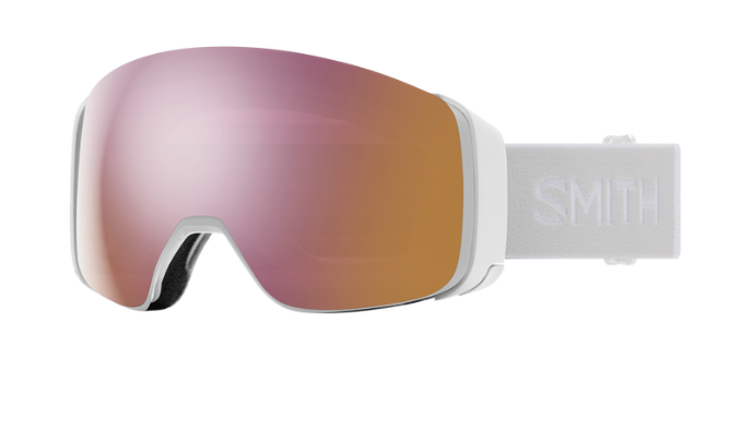 Smith 4D Mag Low Bridge Fit White Vapor Goggles with ChromaPop Everyday  Rose Gold Mirror+ChromaPop Storm Rose Flash Lens 2024
