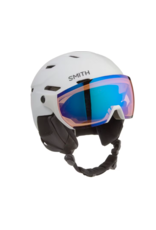 SMITH Smith Survey MIPS Helmet Matte White Helmet with Photochromic Rose Flash Lens Goggles 2024