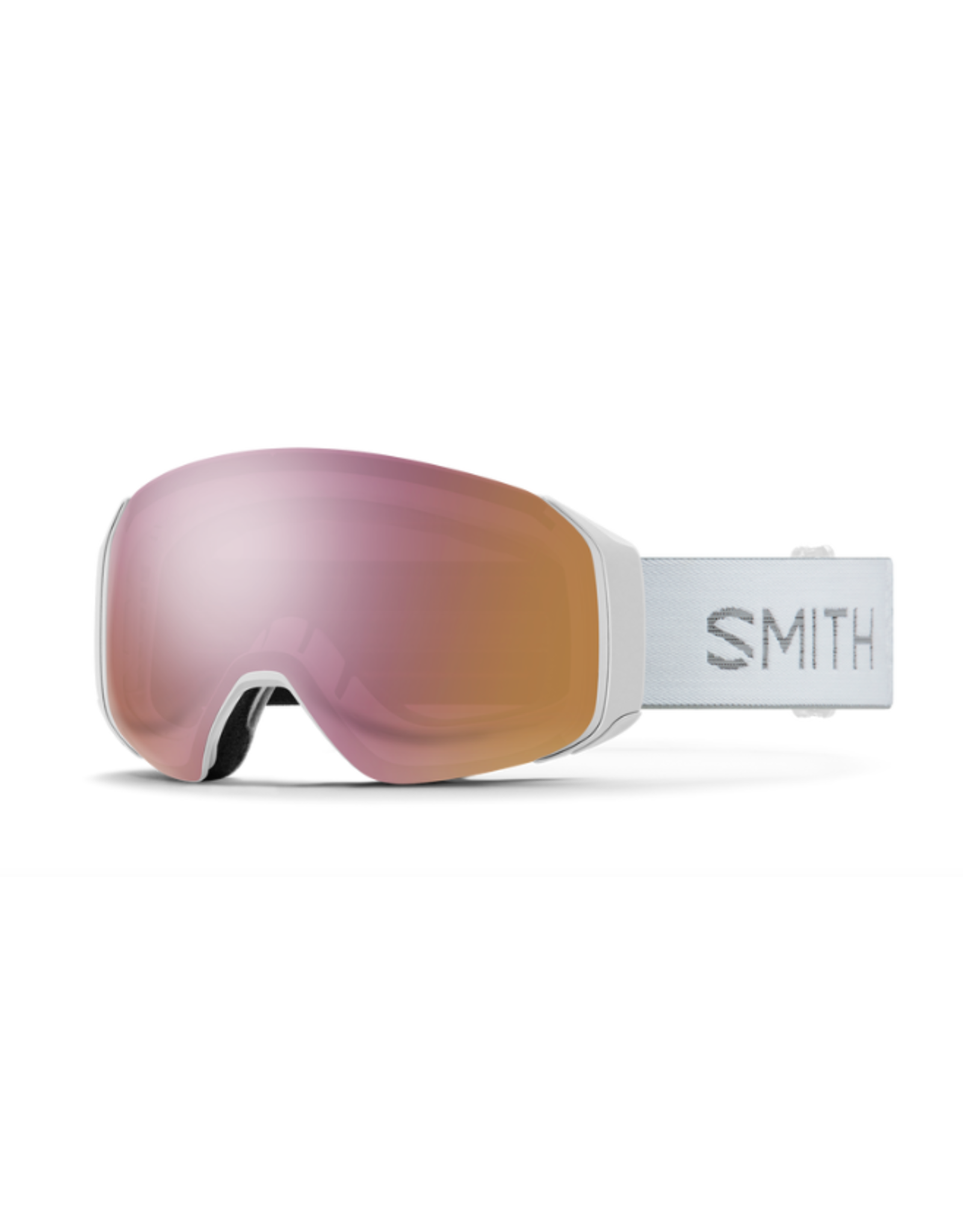 SMITH Smith 4D Mag S White Chunky Knit Goggles with ChromaPop Everyday Rose Gold Mirror+ChromaPop Storm Rose Flash Lens 2025