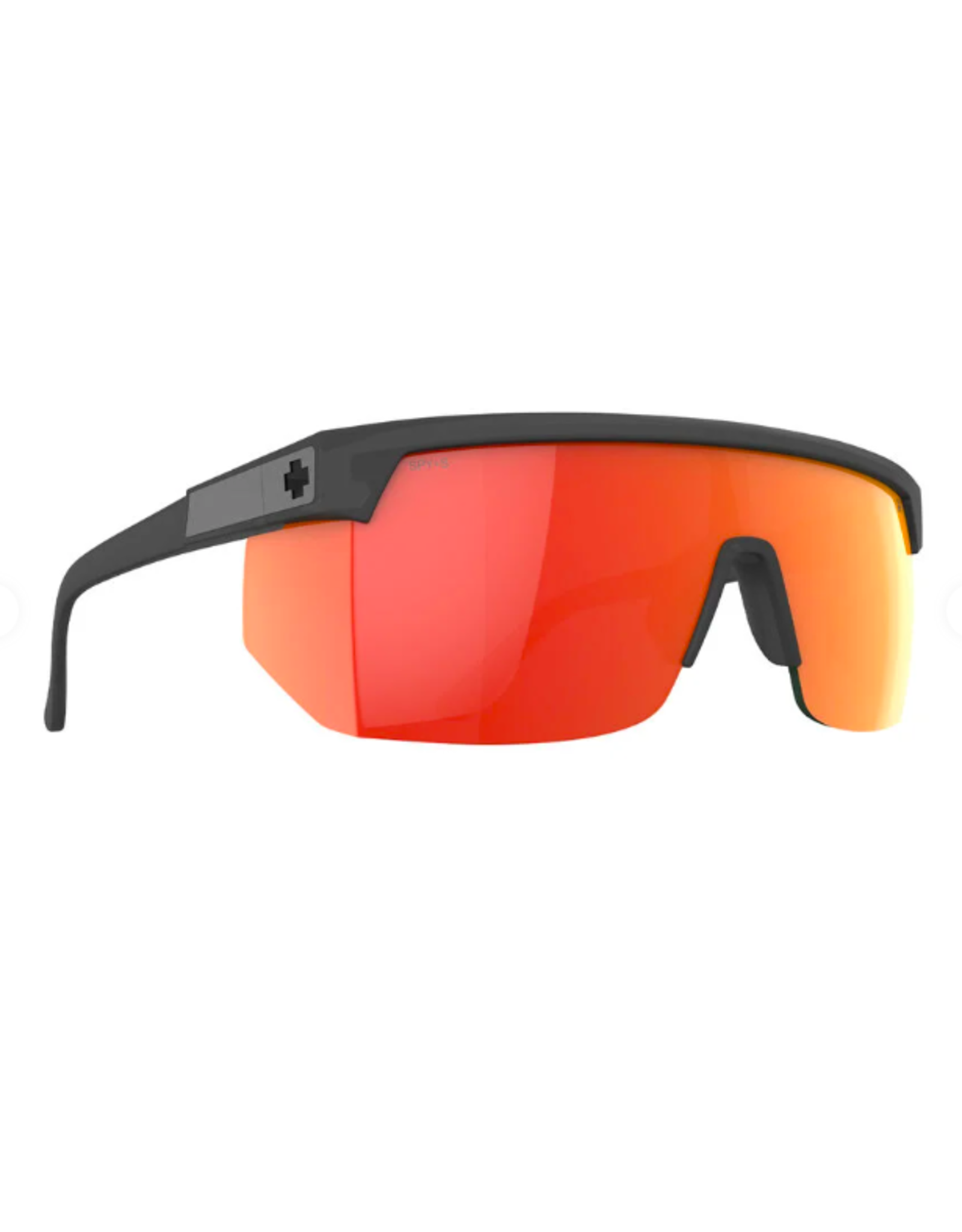 SPY OPTICS Spy Super Flynn ANSI Translucent Matte Black Sunglasses with Happy Gray Green Orange Mirror Lens