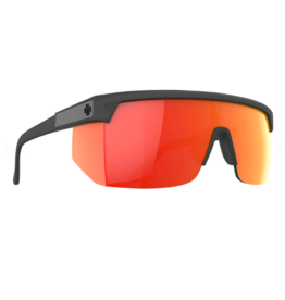 SPY OPTICS Spy Super Flynn ANSI Translucent Matte Black Sunglasses with Happy Gray Green Orange Mirror Lens