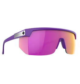 SPY OPTICS Spy Super Flynn ANSI Matte Purple Sunglasses with Happy Gray Green Pink Mirror Lens