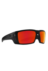 Spy Rebar ANSI RX Matte Black Sunglasses with Happy Bronze Red Mirror Lens