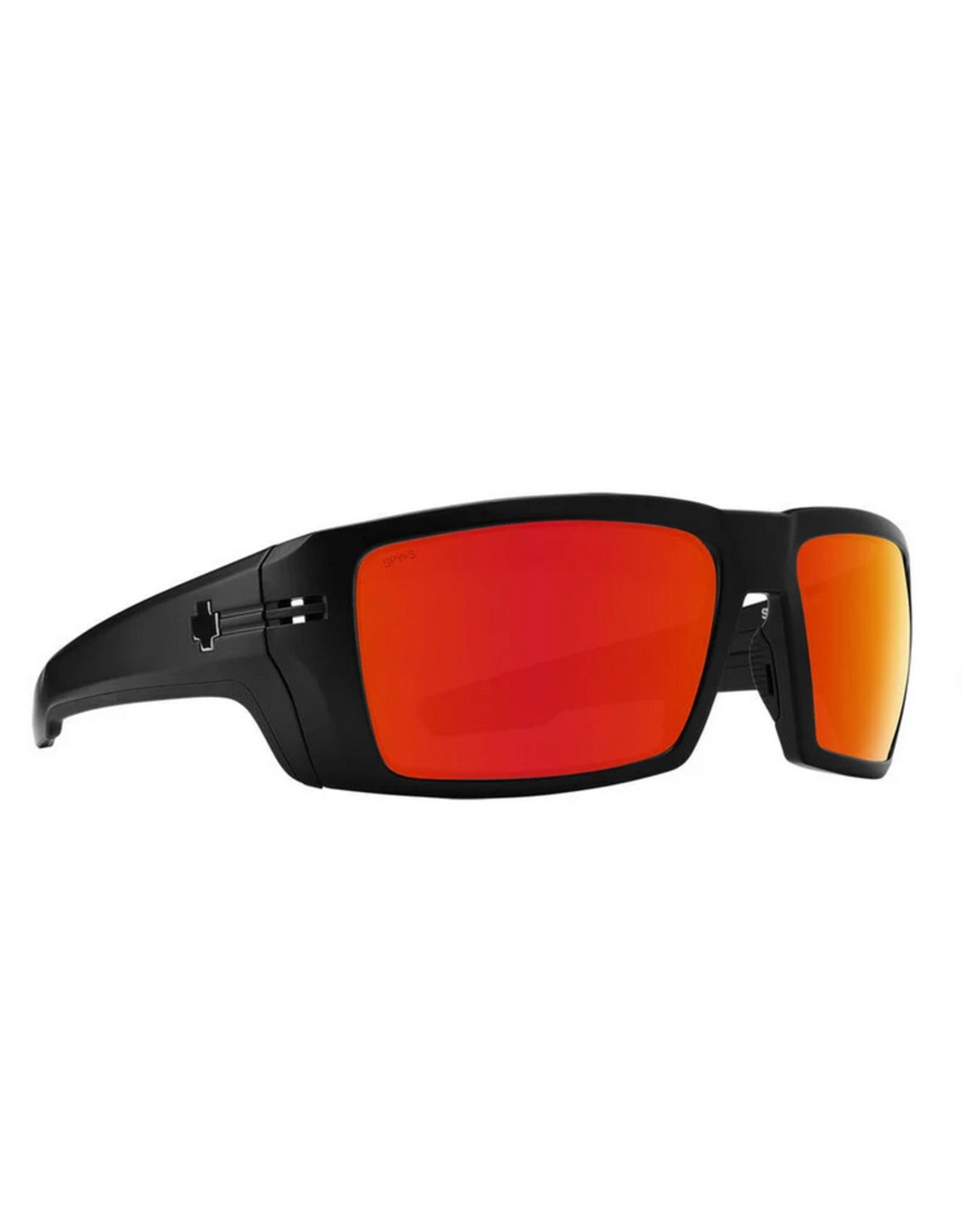 Spy Rebar ANSI RX Matte Black Sunglasses with Happy Bronze Red Mirror Lens