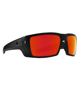 Spy Rebar ANSI RX Matte Black Sunglasses with Happy Bronze Red Mirror Lens
