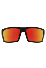 Spy Rebar ANSI RX Matte Black Sunglasses with Happy Bronze Red Mirror Lens