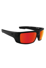 Spy Rebar ANSI RX Matte Black Sunglasses with Happy Bronze Red Mirror Lens