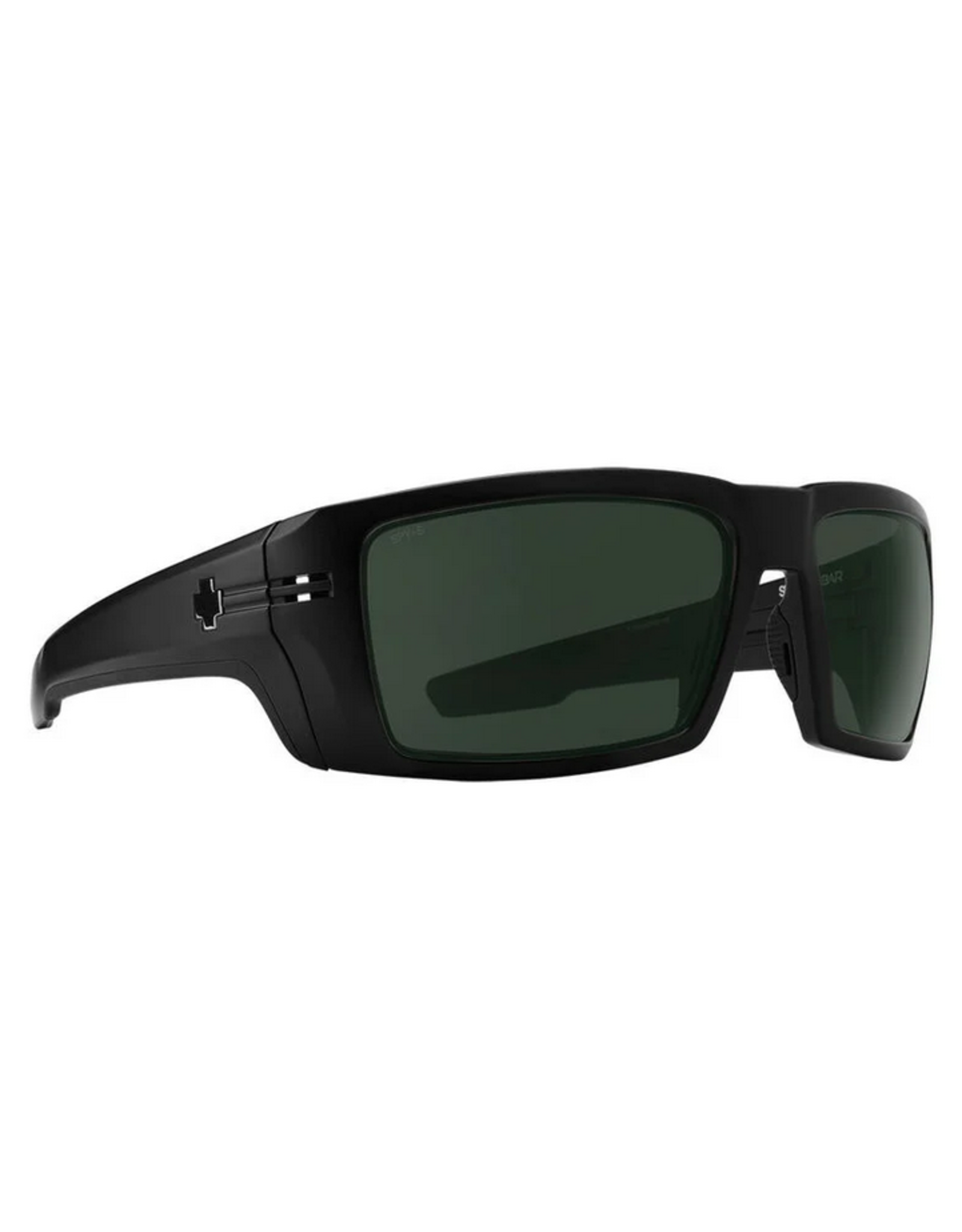 Spy Rebar ANSI RX Matte Black Sunglasses with Happy Gray Green Lens