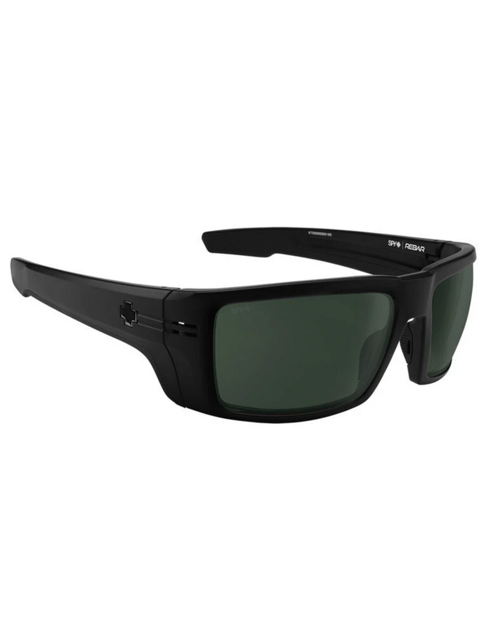 Spy Rebar ANSI RX Matte Black Sunglasses with Happy Gray Green Lens
