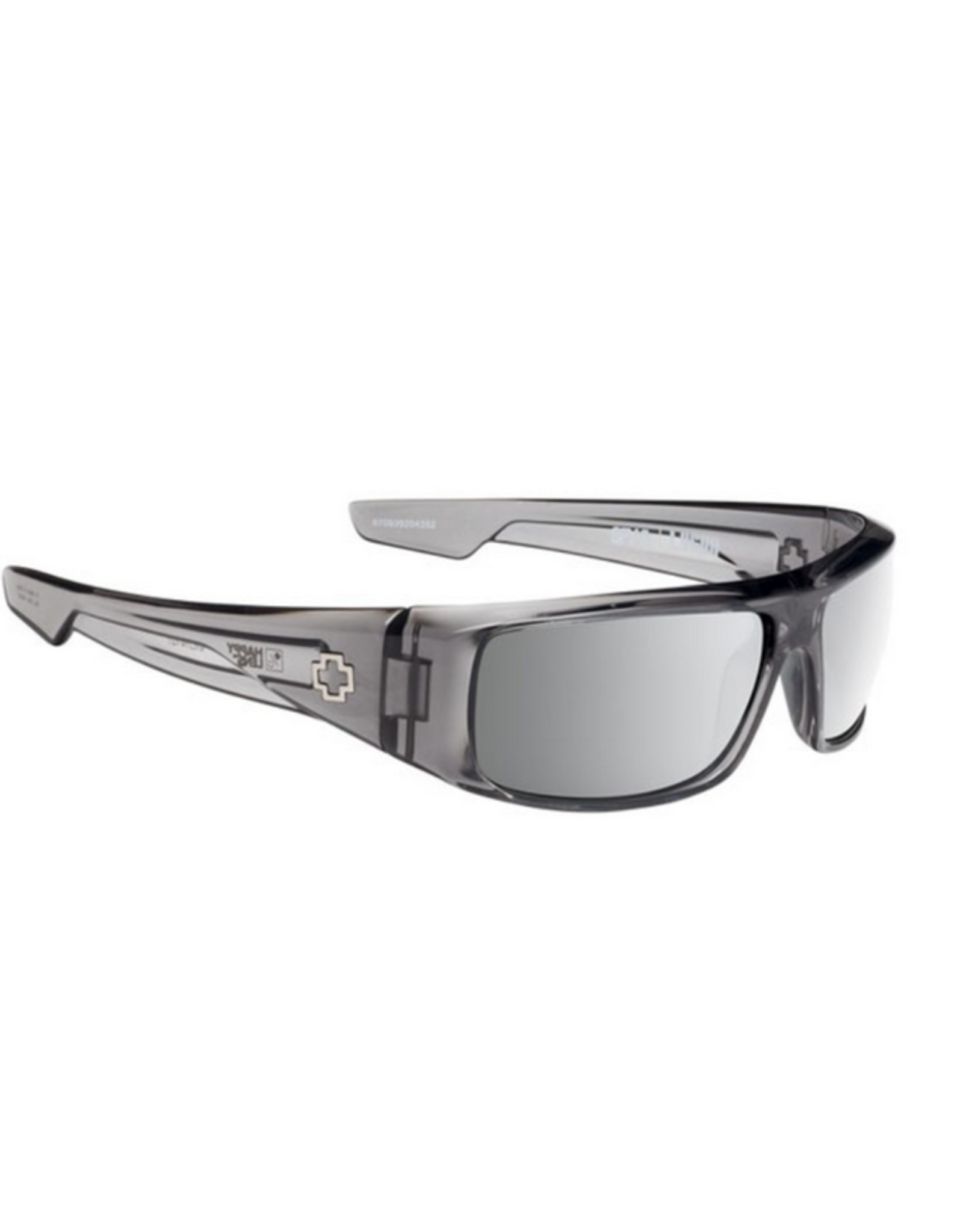 Spy Logan Clear Smoke Sunglasses with Happy Gray Green Silver Mirror Lens