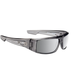 Spy Logan Clear Smoke Sunglasses with Happy Gray Green Silver Mirror Lens