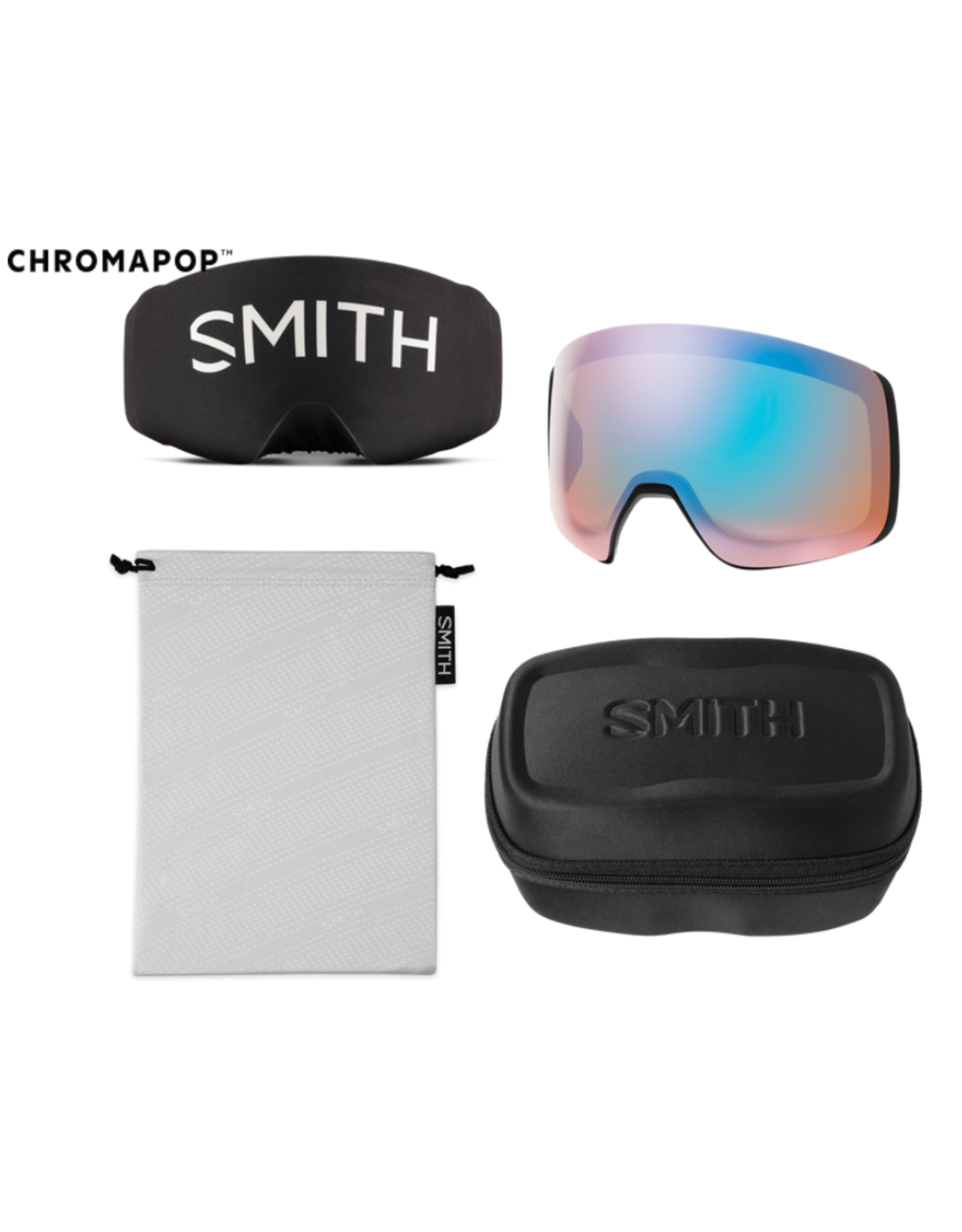 SMITH Smith 4 D MAG XL Black Goggles with ChromaPop Everyday Green Mirror+ChromaPop Storm Blue Sensor Mirror Lens 2026
