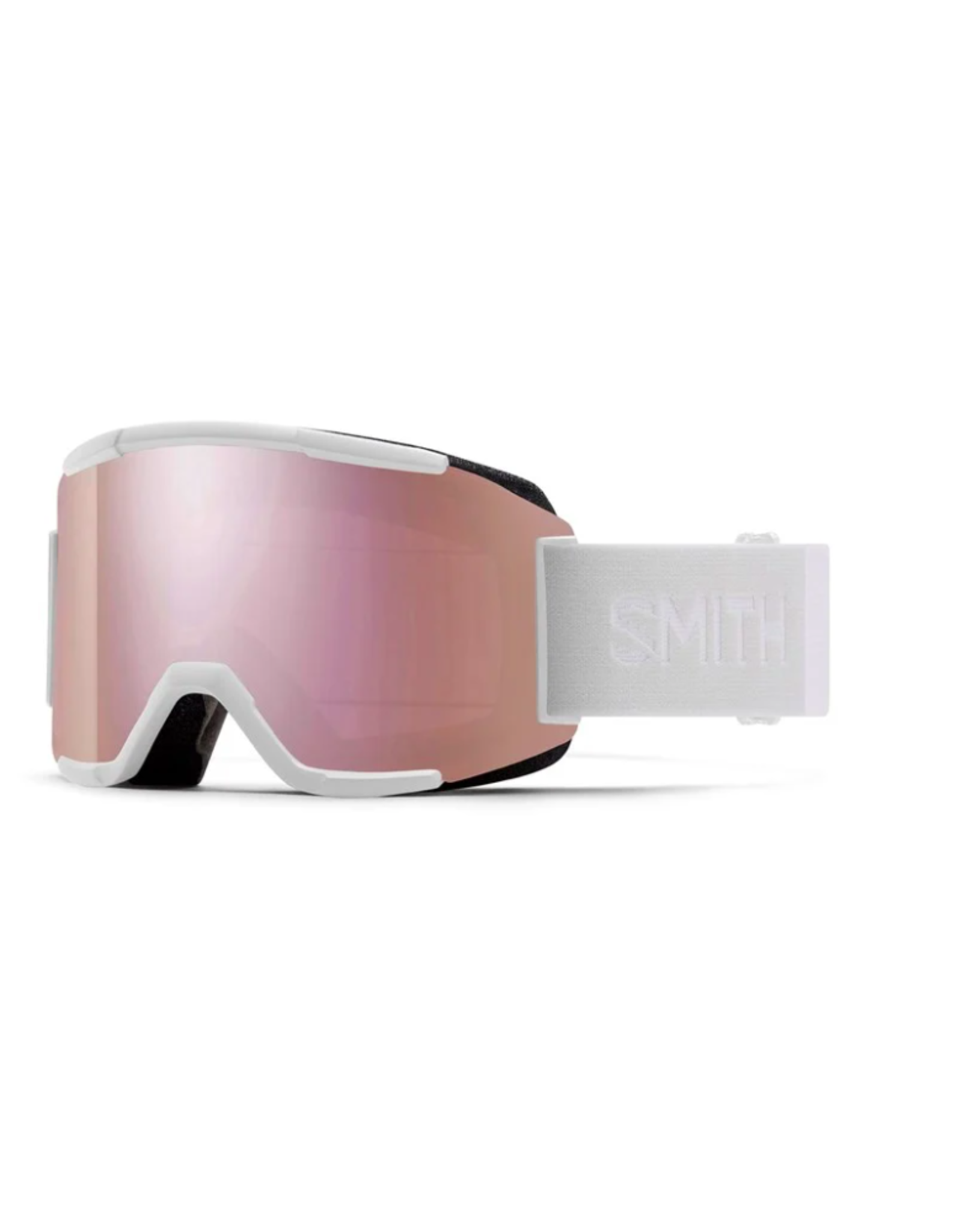 SMITH Smith Squad Low Bridge Fit White Vapor Goggles with ChromaPop Everyday Rose Gold Mirror+Yellow Lens 2026