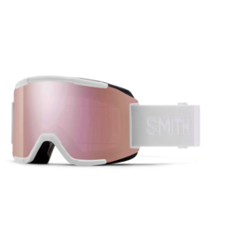 SMITH Smith Squad Low Bridge Fit White Vapor Goggles with ChromaPop Everyday Rose Gold Mirror+Yellow Lens 2026