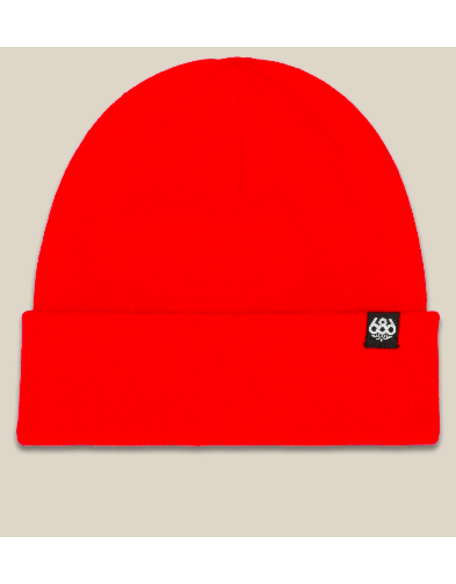 686 Standard Roll Up Beanie True Red